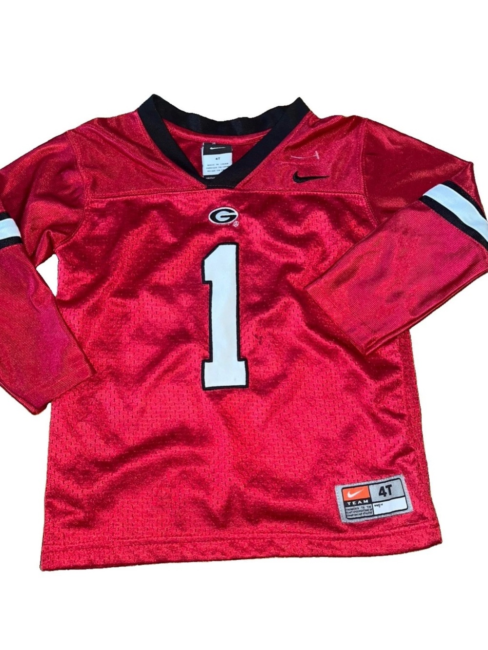 Nike Georgia Bulldogs #1 Youth Football Jersey Size 4T Red Black NCAA UGA #1